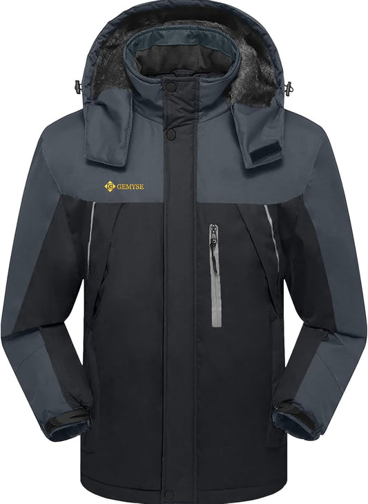 Men'S Mountain Waterproof Ski Snow Jacket Winter Windproof Rain Jacket